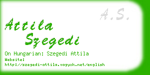 attila szegedi business card